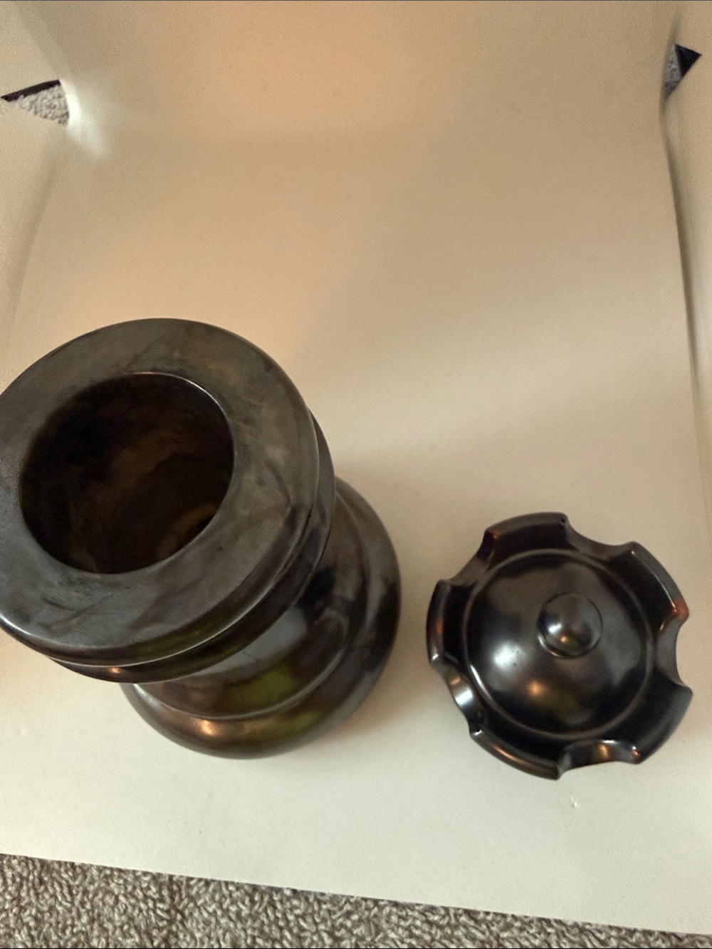 Decorative Black Resin Chess Rook -(Jar) - Picture 6 of 17